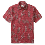 Red Hawaiian Shirt For Men | Seahorses