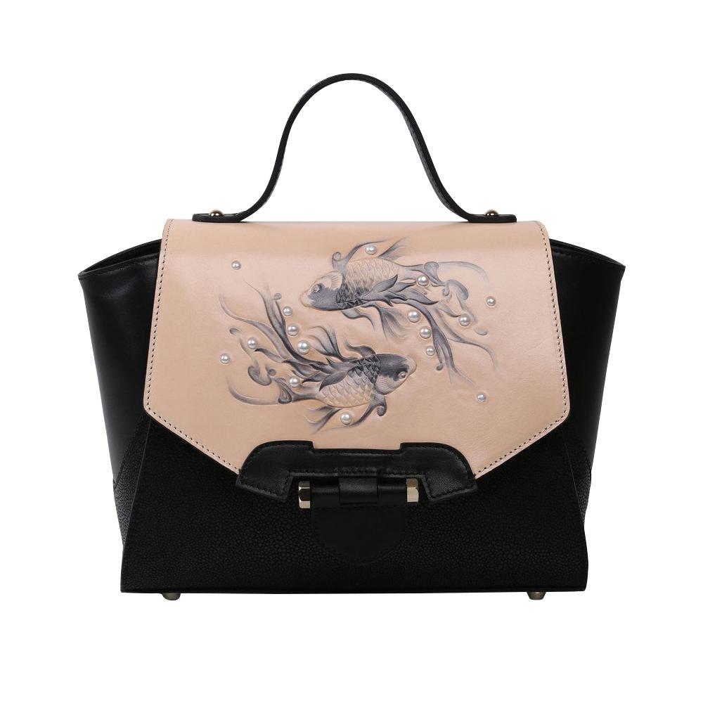 Koi Small Black Satchel
