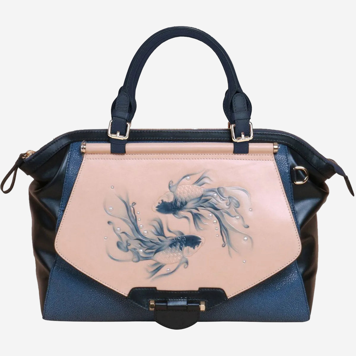 Bellorita Koi Large Blue Satchel