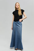 Ocean Wave Denim Skirt | HJ821