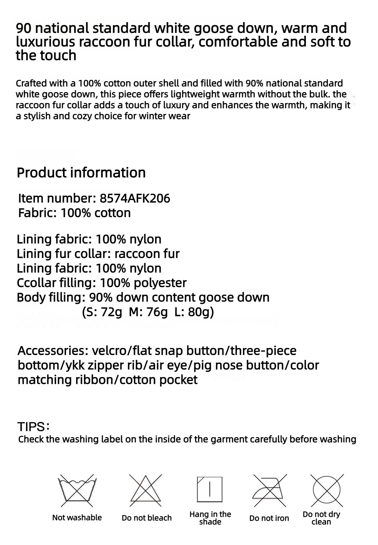 Oversize Raccoon Fur Down Parka with Multi-Wear Design ‘Swan Feather Collection’