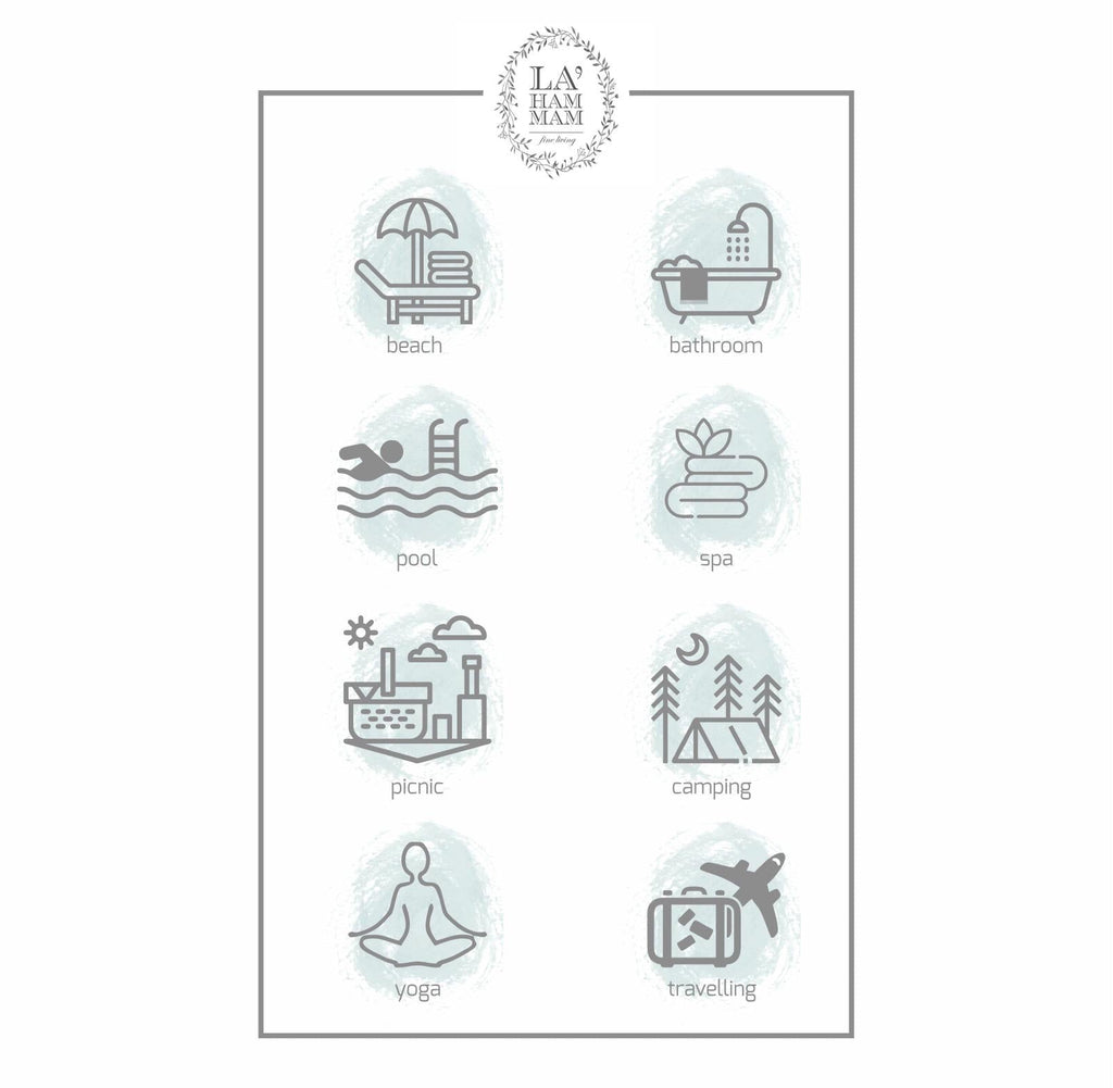 Mediterranean Pure Cotton Beach Towel | 38x70"