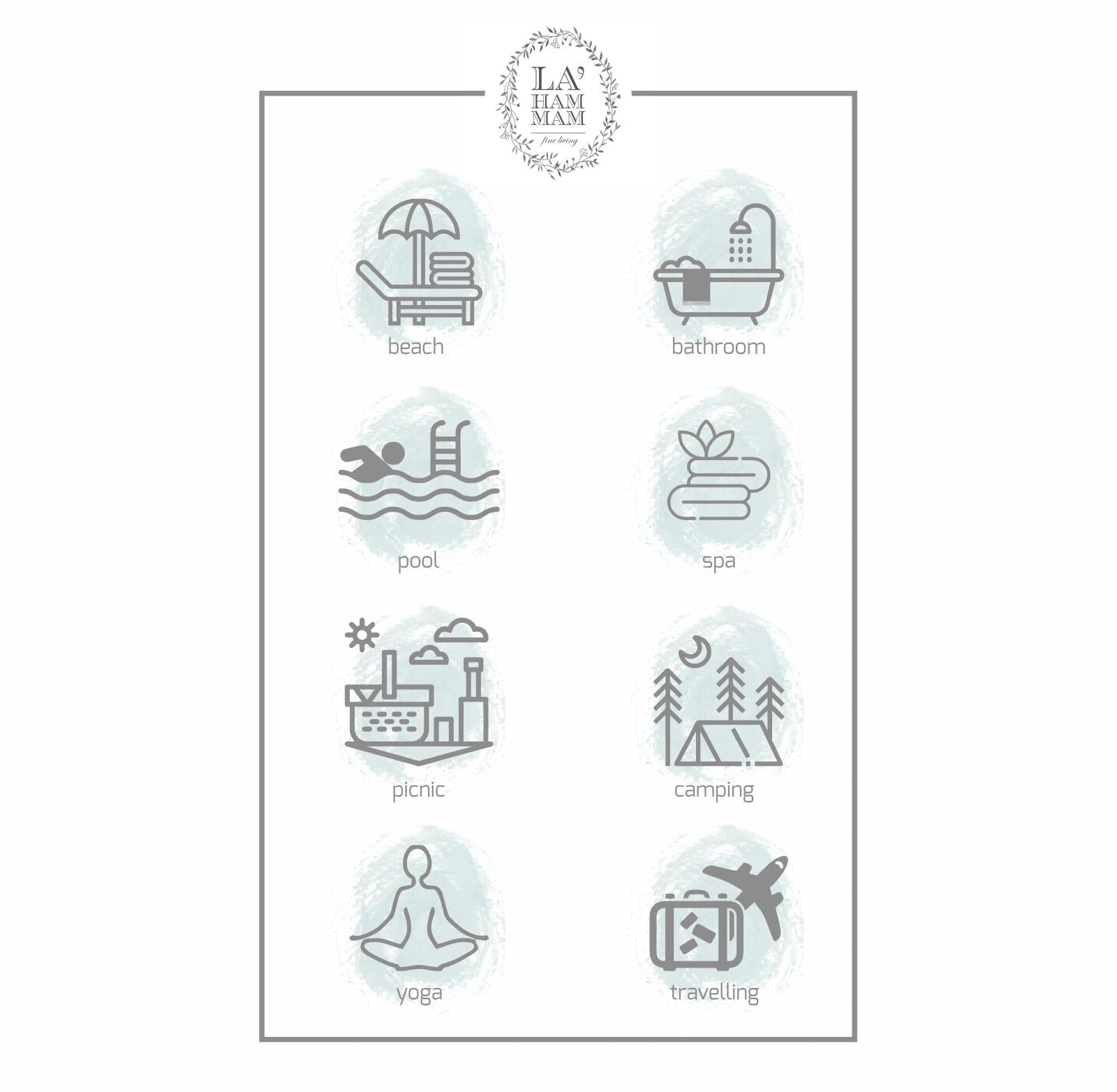 Mediterranean Pure Cotton Beach Towel | 38x70"