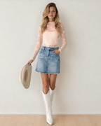 Sheer Floral Lace | Apricot