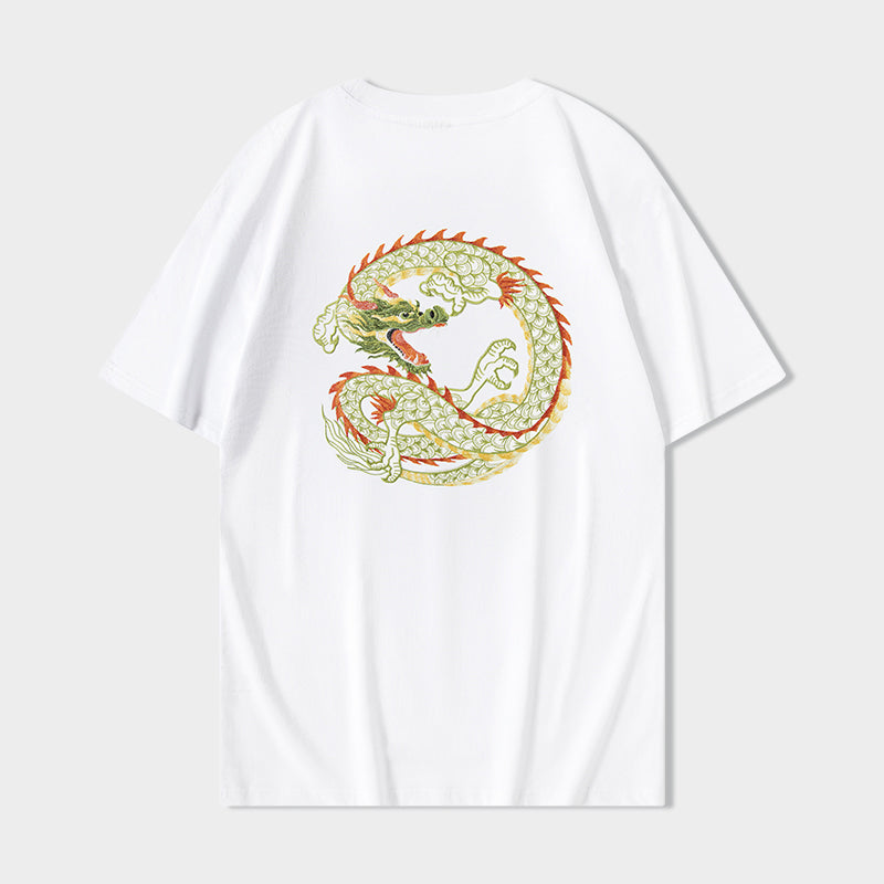 KH866 Golden Dragon Embroidery Tee