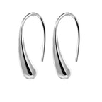 Sophia Teardrop Hook Earrings Modern Minimalist Design in Silver or Gold