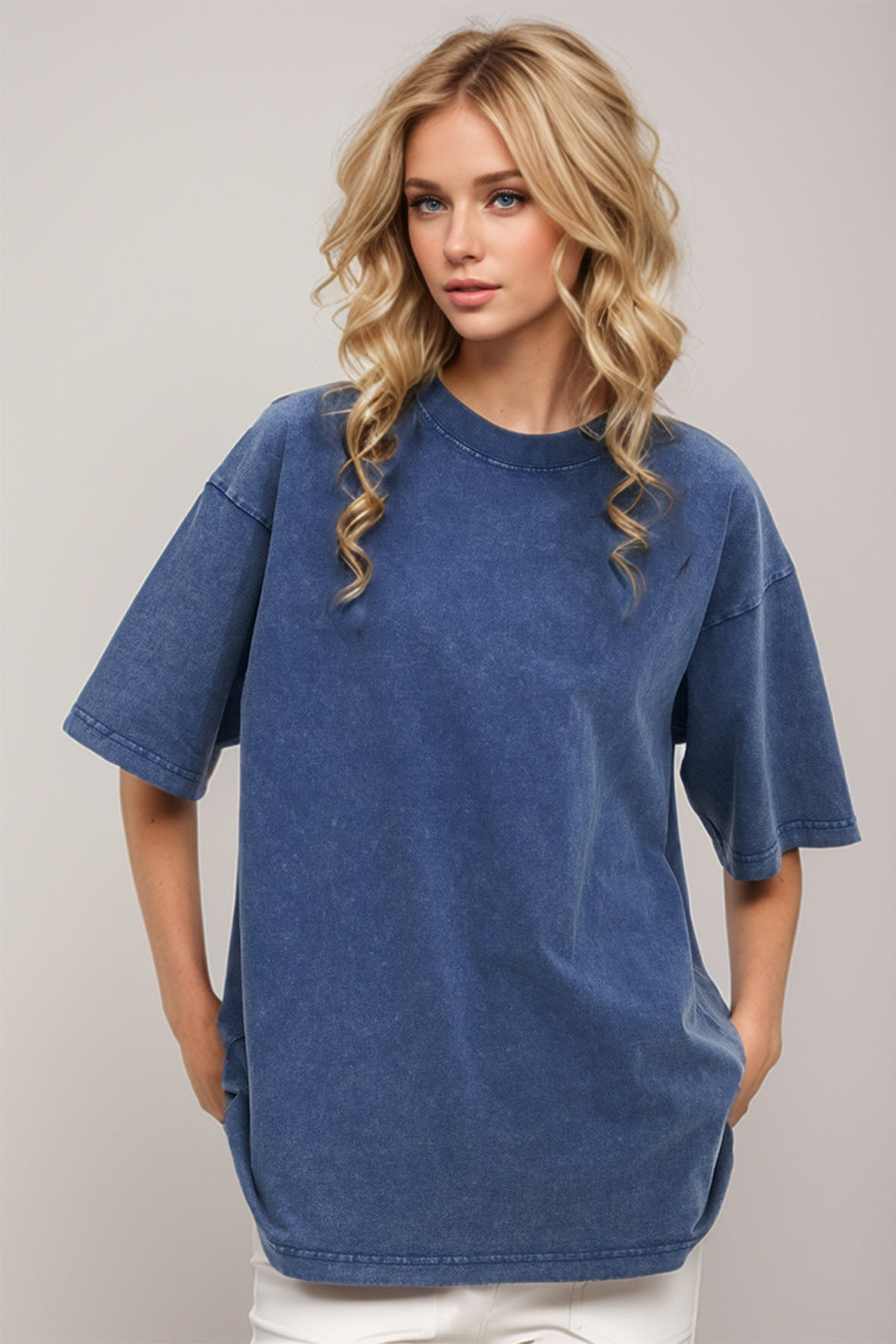 Washed 1/2 Sleeve T-Shirt