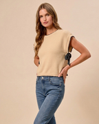 SO ME Lightweight Sweater Dolman Side Ribbon Tie Top