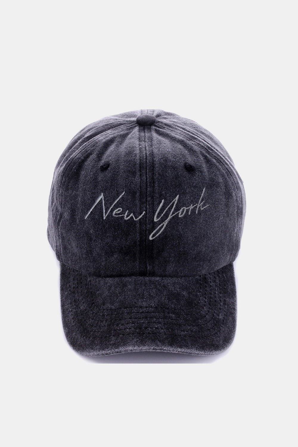 City Embroidered Washed Baseball Cap