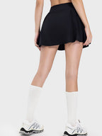 Pleated Detail Mid-Rise Active Skirt