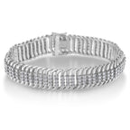 14K White Gold 5.0 Cttw Round Brilliant Cut Diamond 7" Tennis Bracelet