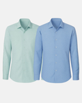 Studio Dot Dress Shirt Teal/Blue | 2-Pack