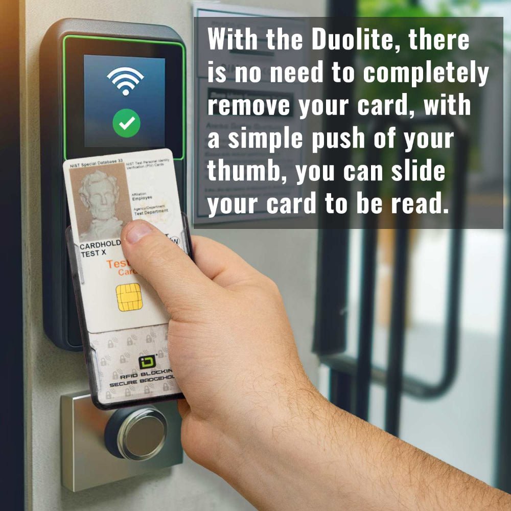 Secure Badge Holder Duolite ® Vertical 2 ID Card Holder Retractable Reel and Lanyard Bundle
