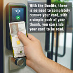 Secure Badge Holder Duolite ® Vertical 2 ID Card Holder Retractable Reel and Lanyard Bundle