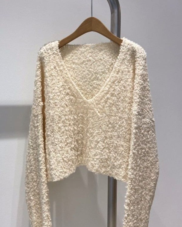 V-Neck Crop Sweater