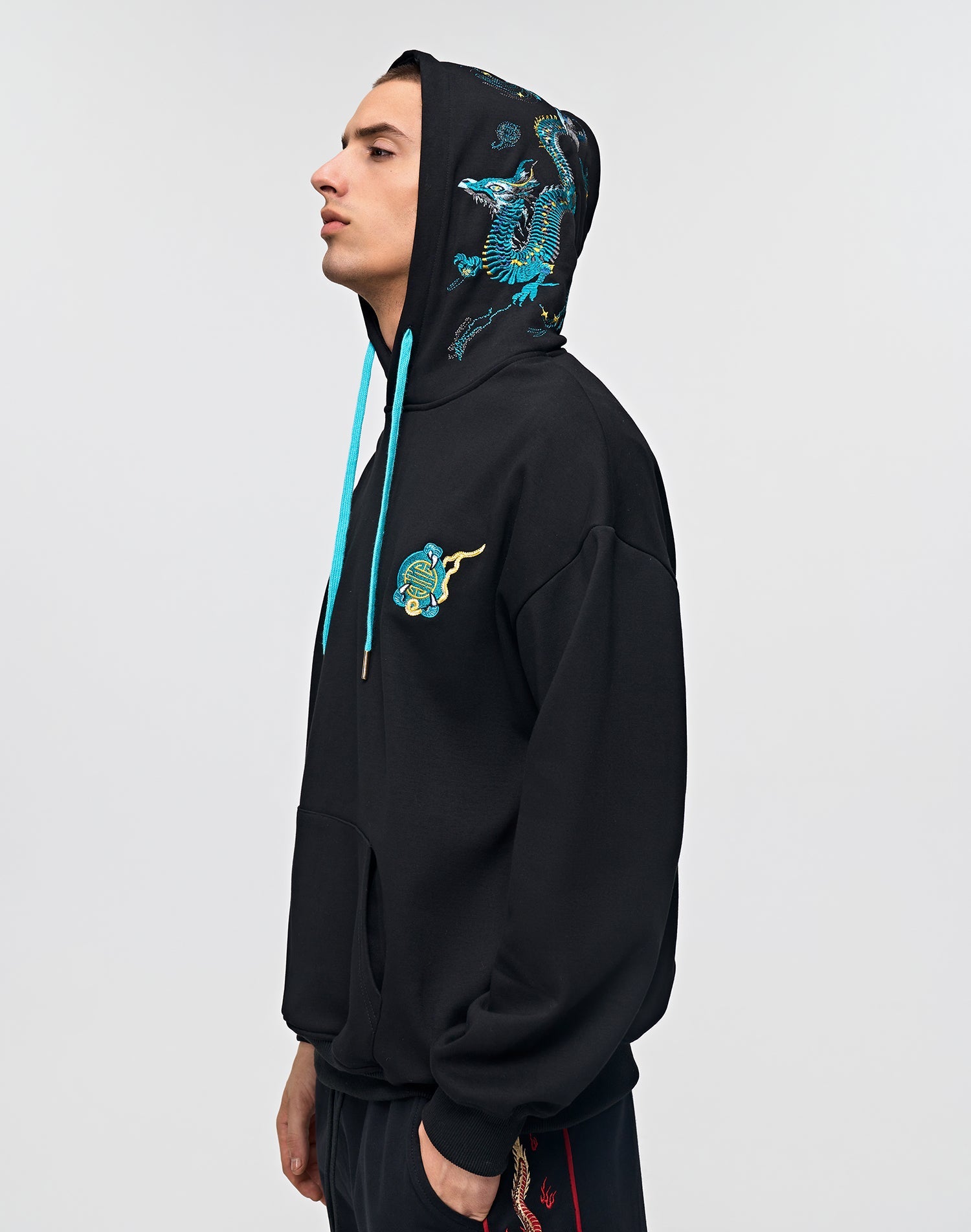 Blue Dragon Embroidery Hoodie | KH9000