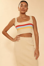 Retro Stripe Skirt Set