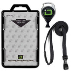 Secure Badge Holder Duolite ® Vertical 2 ID Card Holder Retractable Reel and Lanyard Bundle