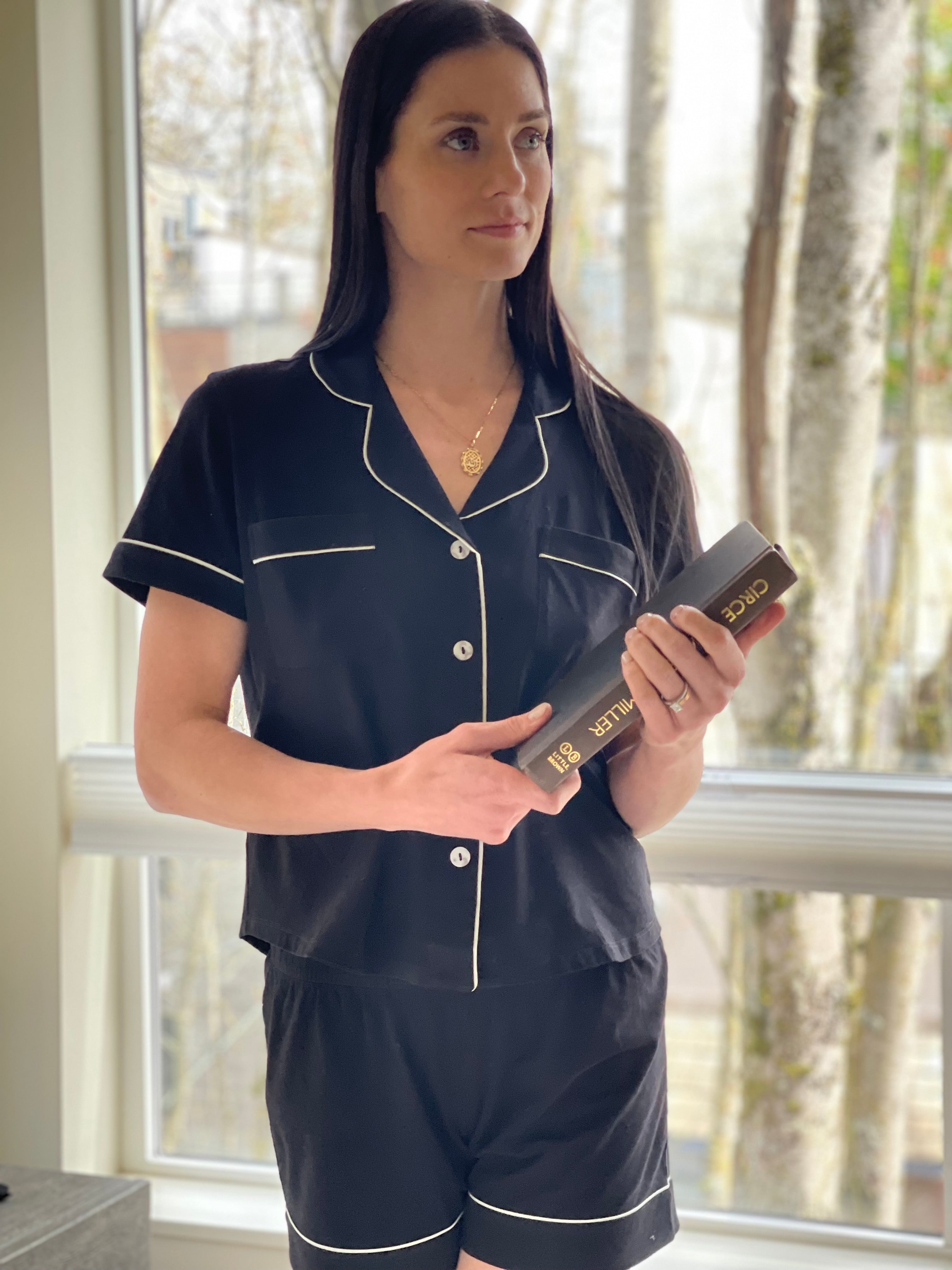 Salua Classic Luxury Shorties Pajamas in Brushed Pima Cotton