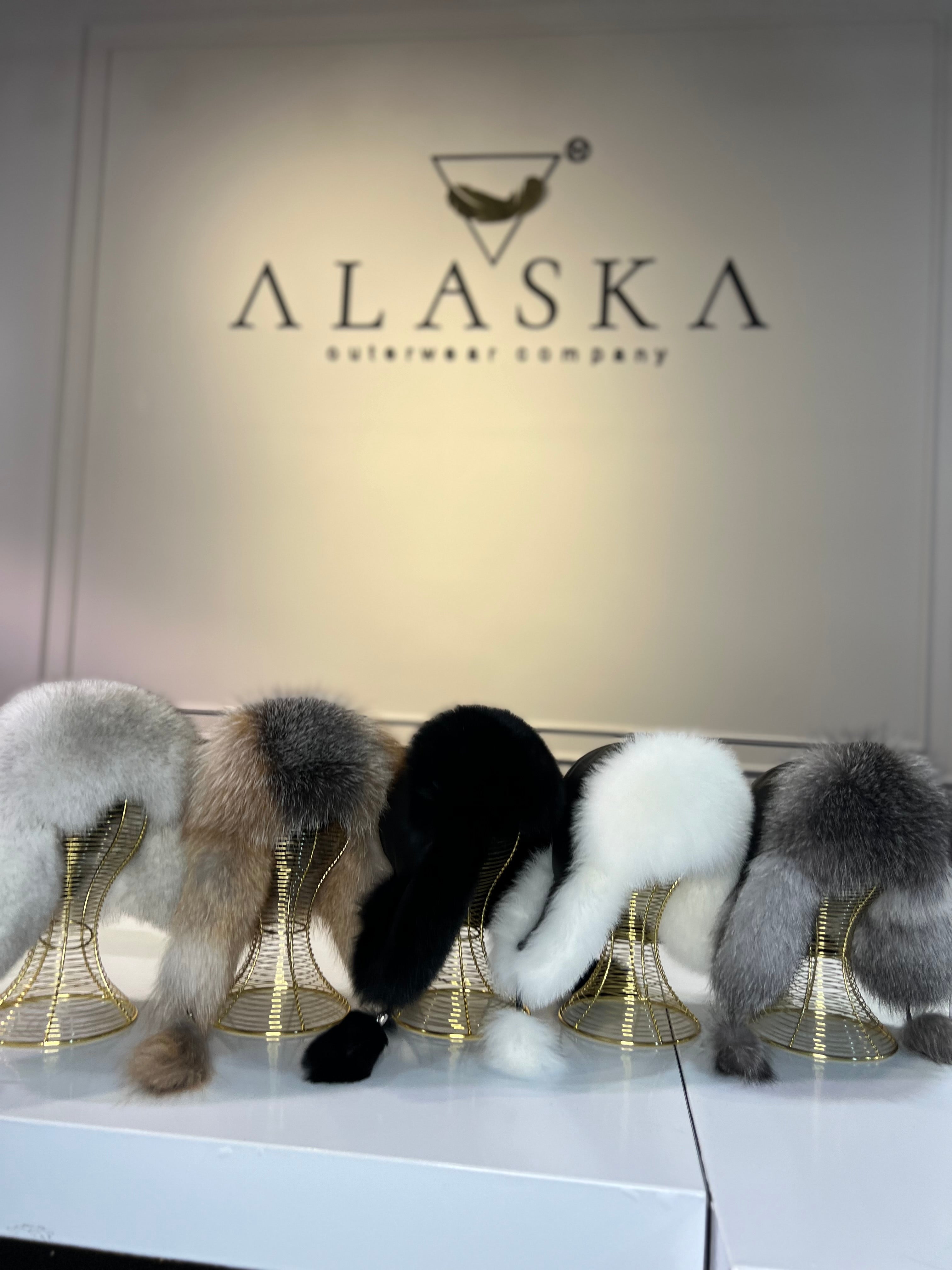 Genuine Silver Fox Fur Leather Hat