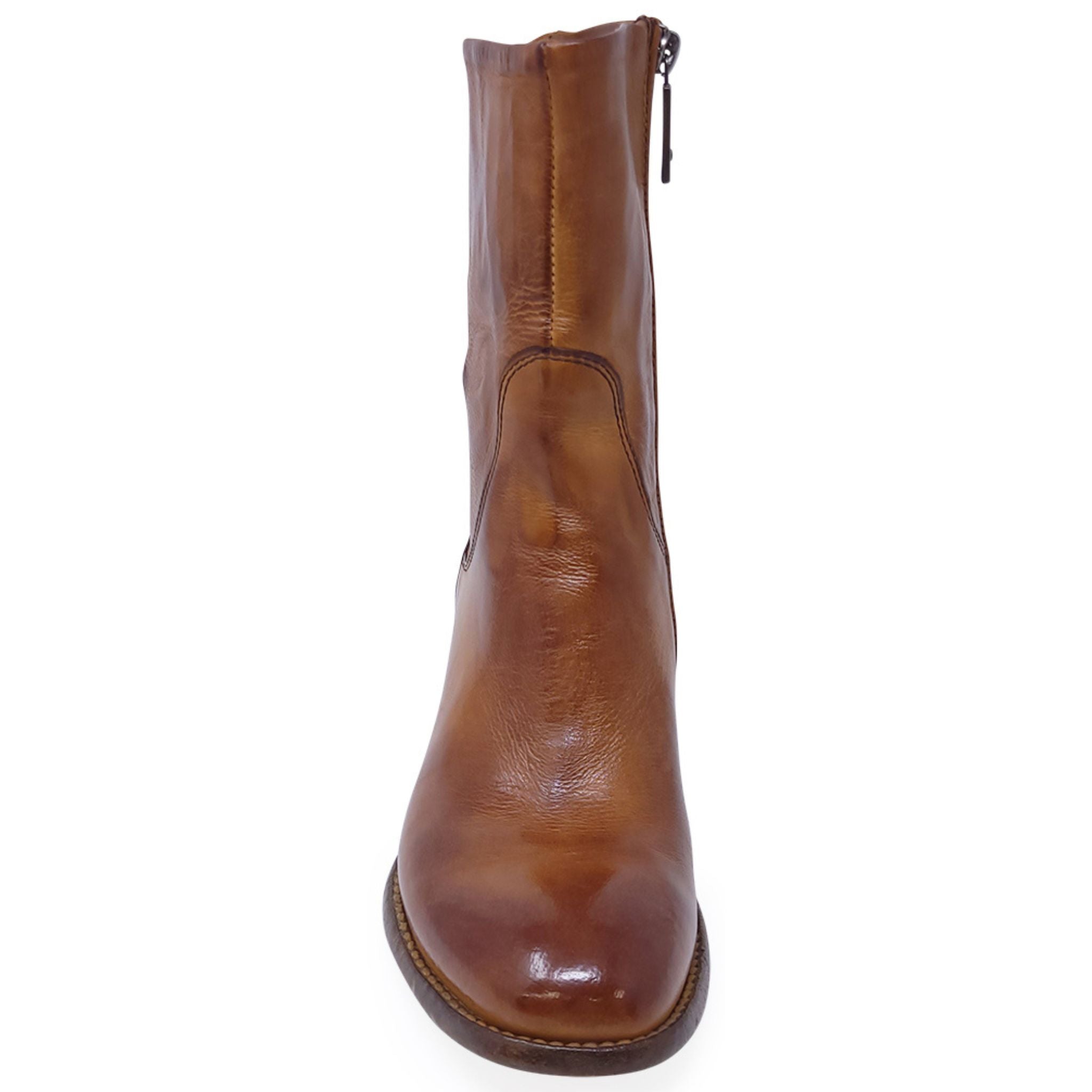 Madison Maison Brown Leather Mid Calf Boot