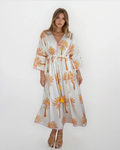 Rio Kaftan | Pink/Yellow Palms