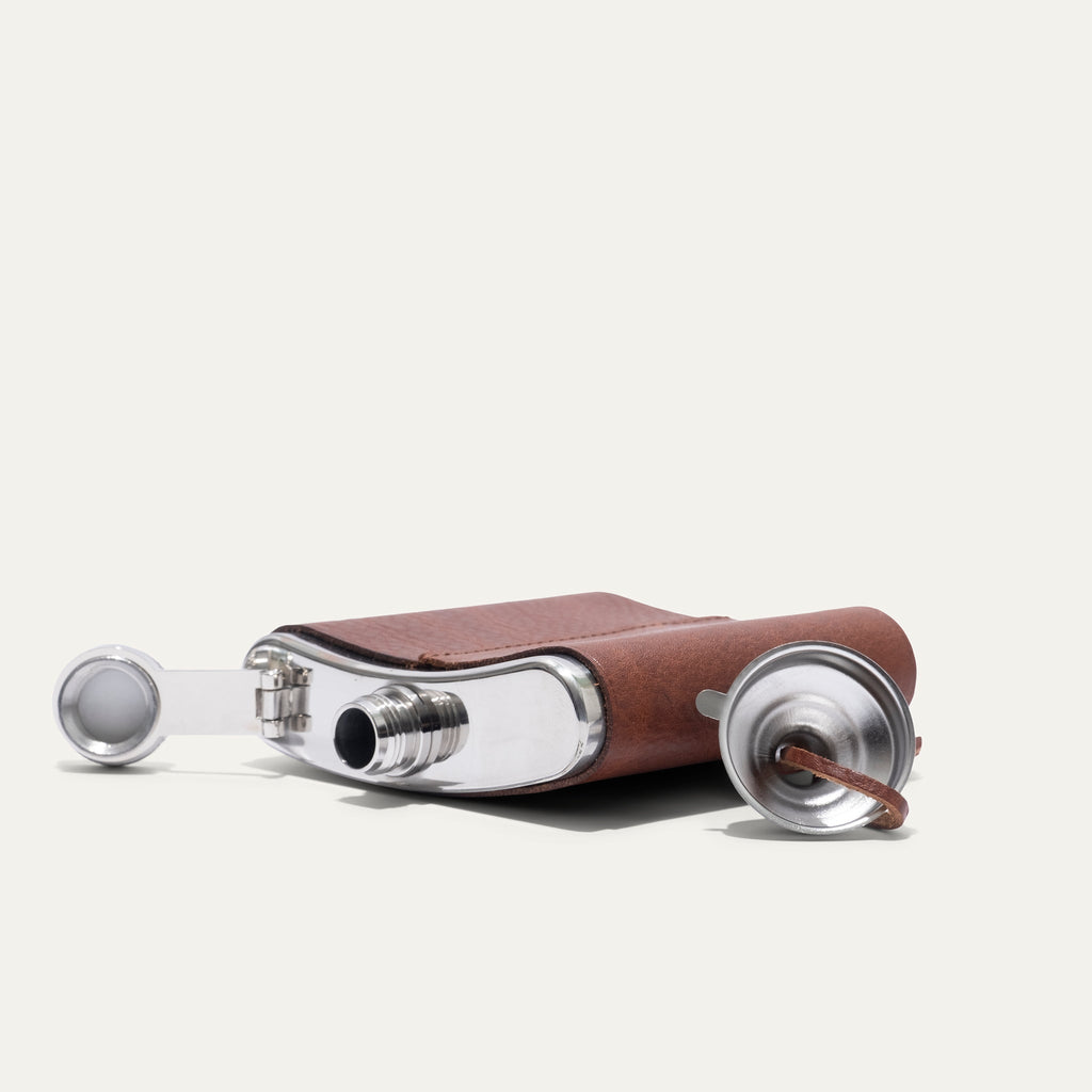 Leather & Stainless Steel Flask