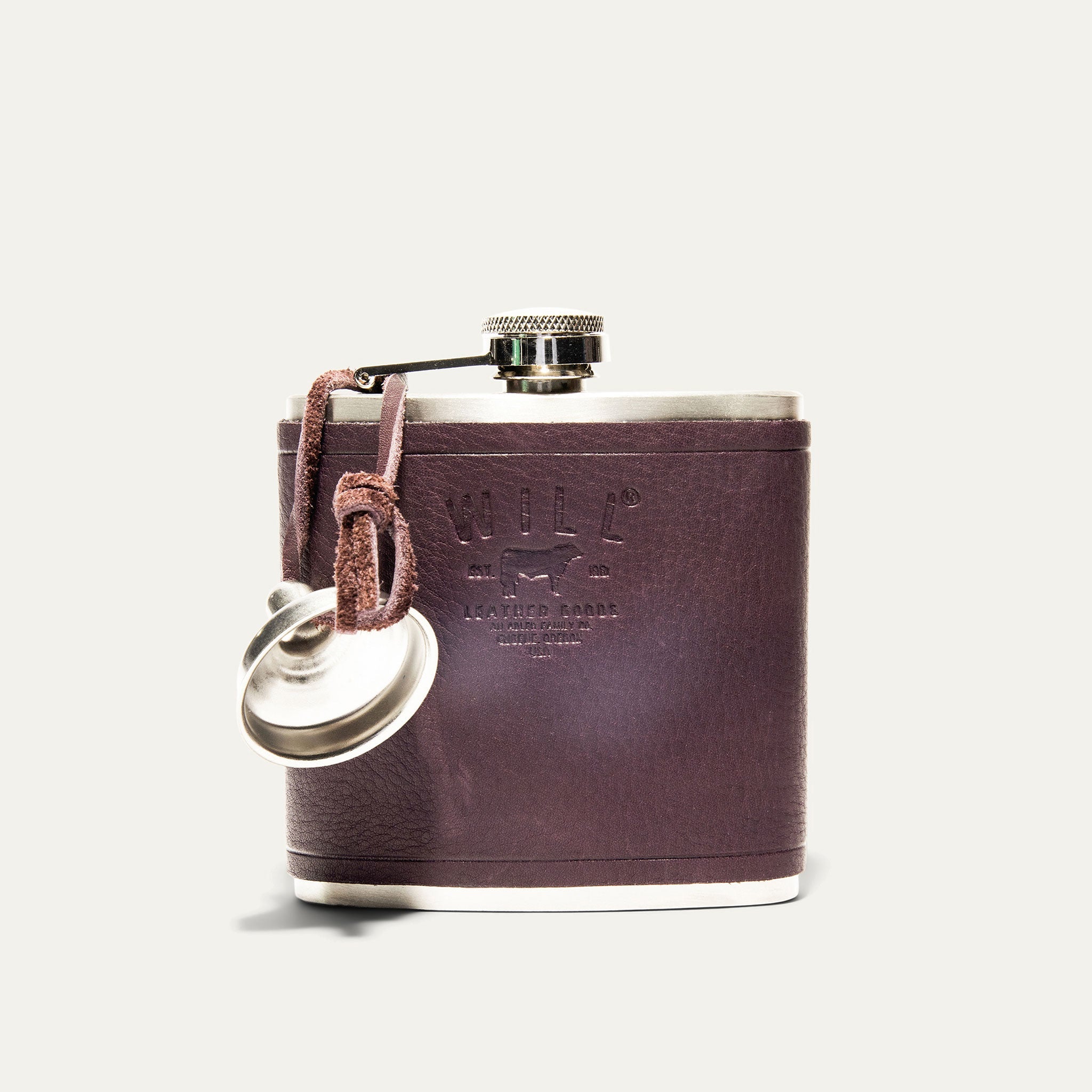 Leather & Stainless Steel Flask