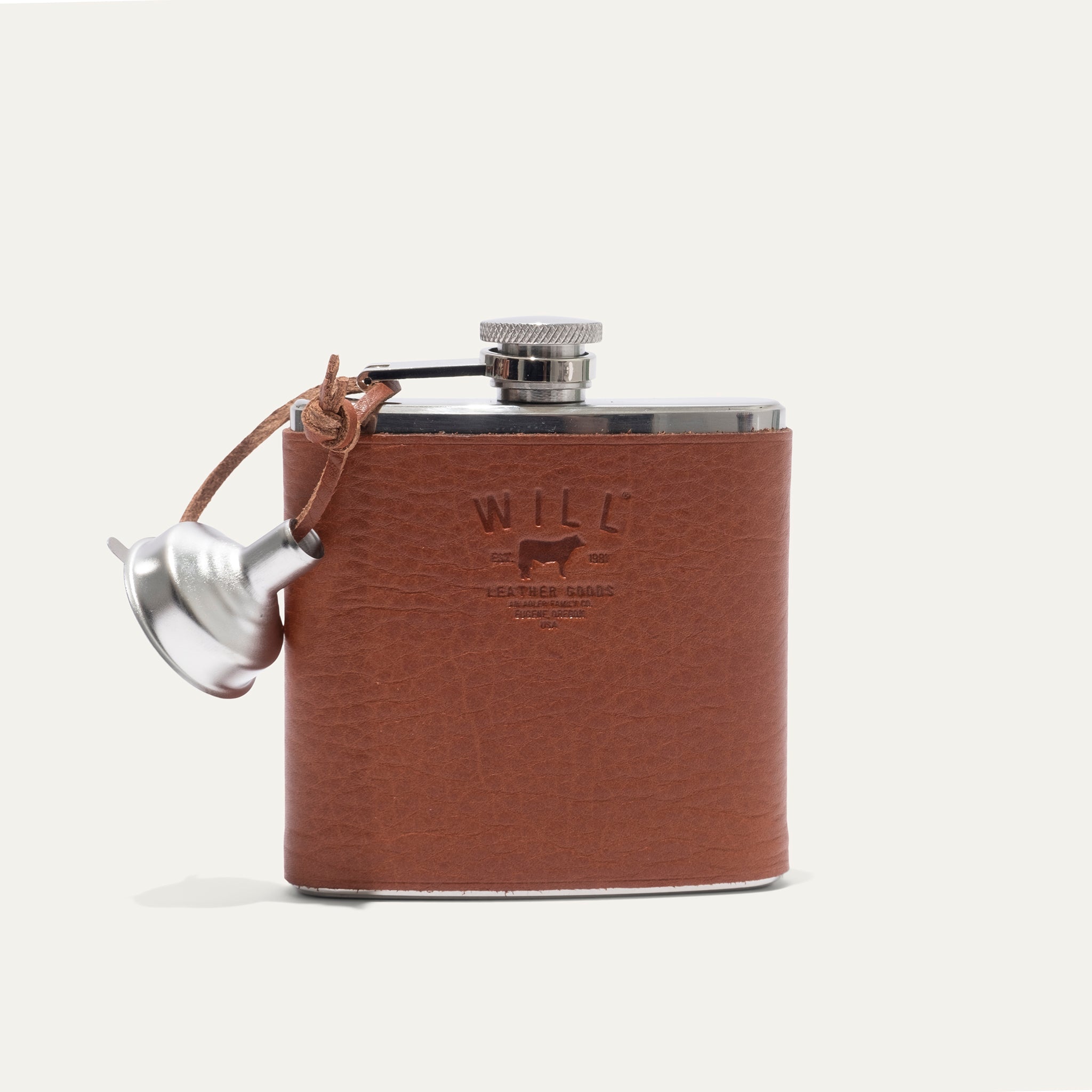 Leather & Stainless Steel Flask