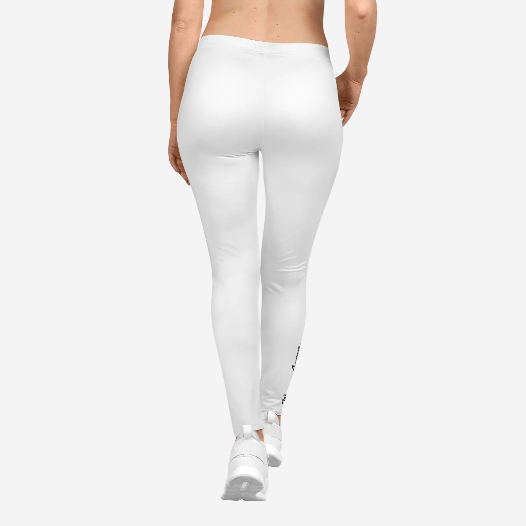 Everyday Active Leggings with Side Logo Script | White