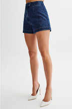 Denim Vest and Shorts Set