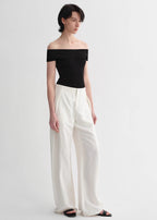 Mulberry Silk Blended One-Shoulder Strapless Summer Top