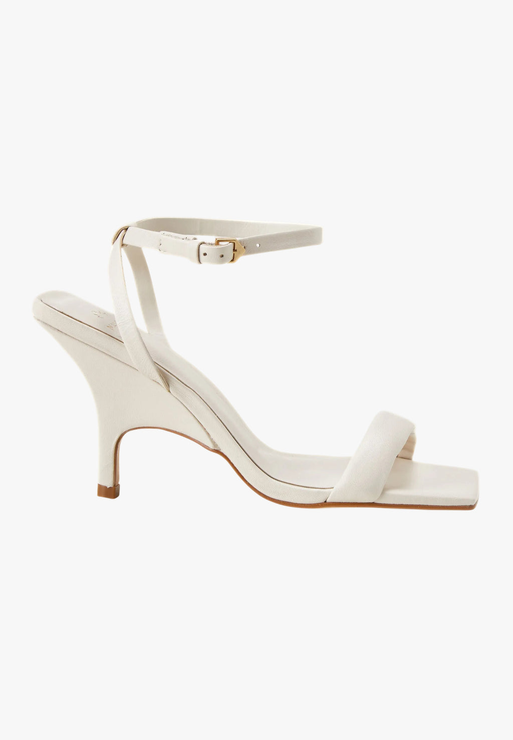 Calf Leather Sandals Cortiça with Ankle Strap and 9 cm High Heel