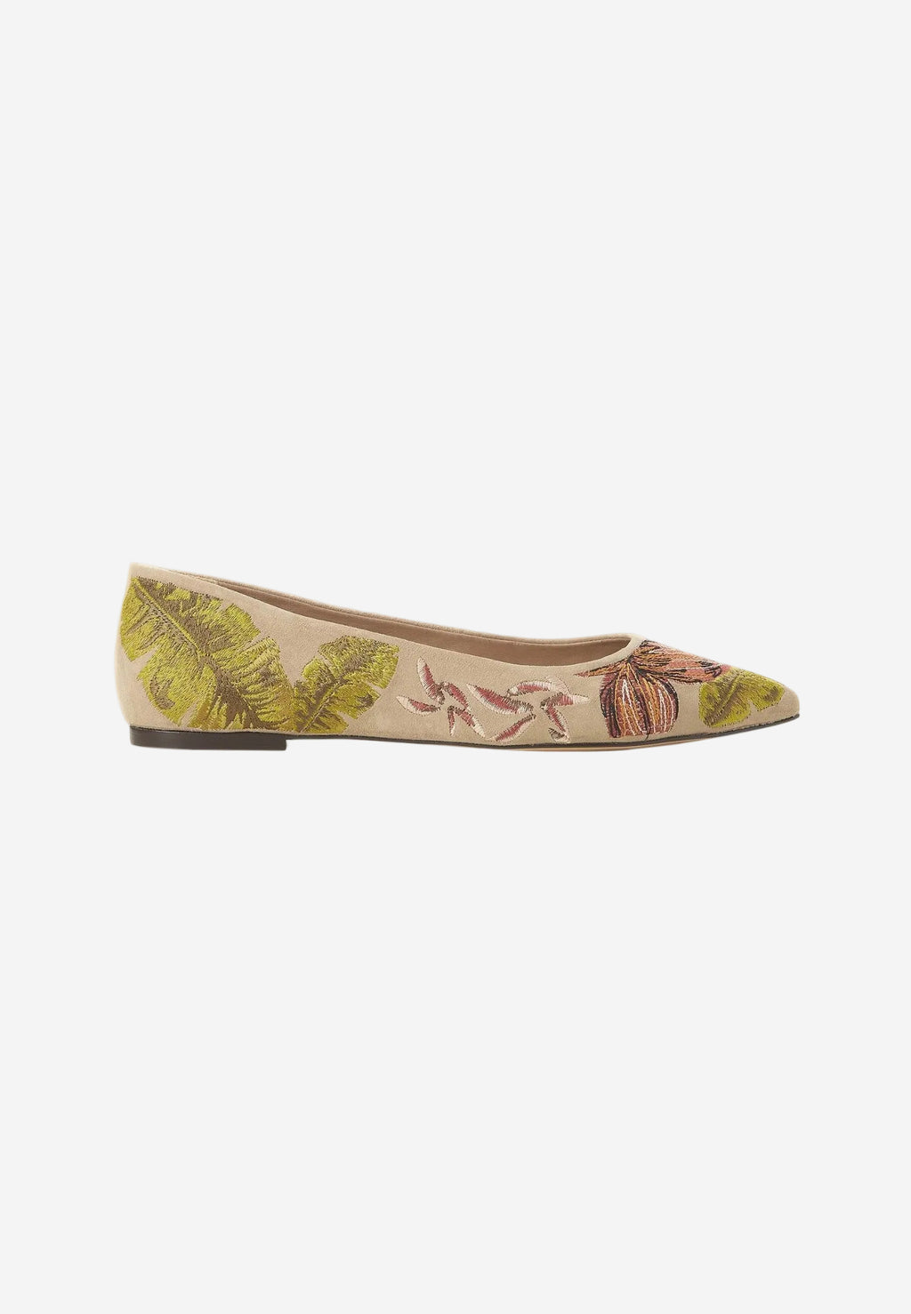 Mangará Pindaiva Suede Embroidered Ballerinas