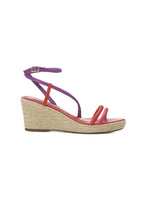 Leather Espadrille Wedges Romã with Jute Platform