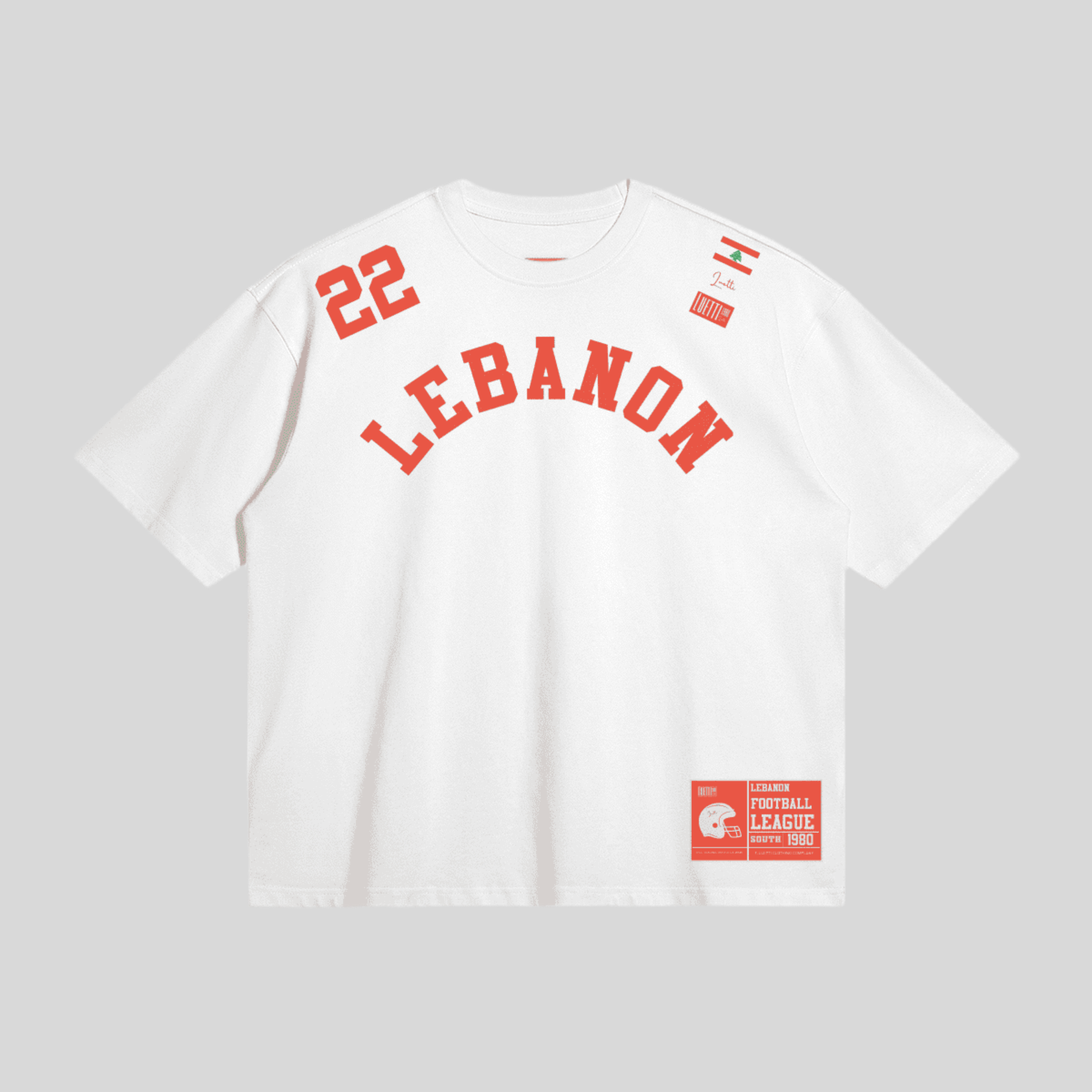 Lebanon Football League Retro Boxy Premium Quality Tee