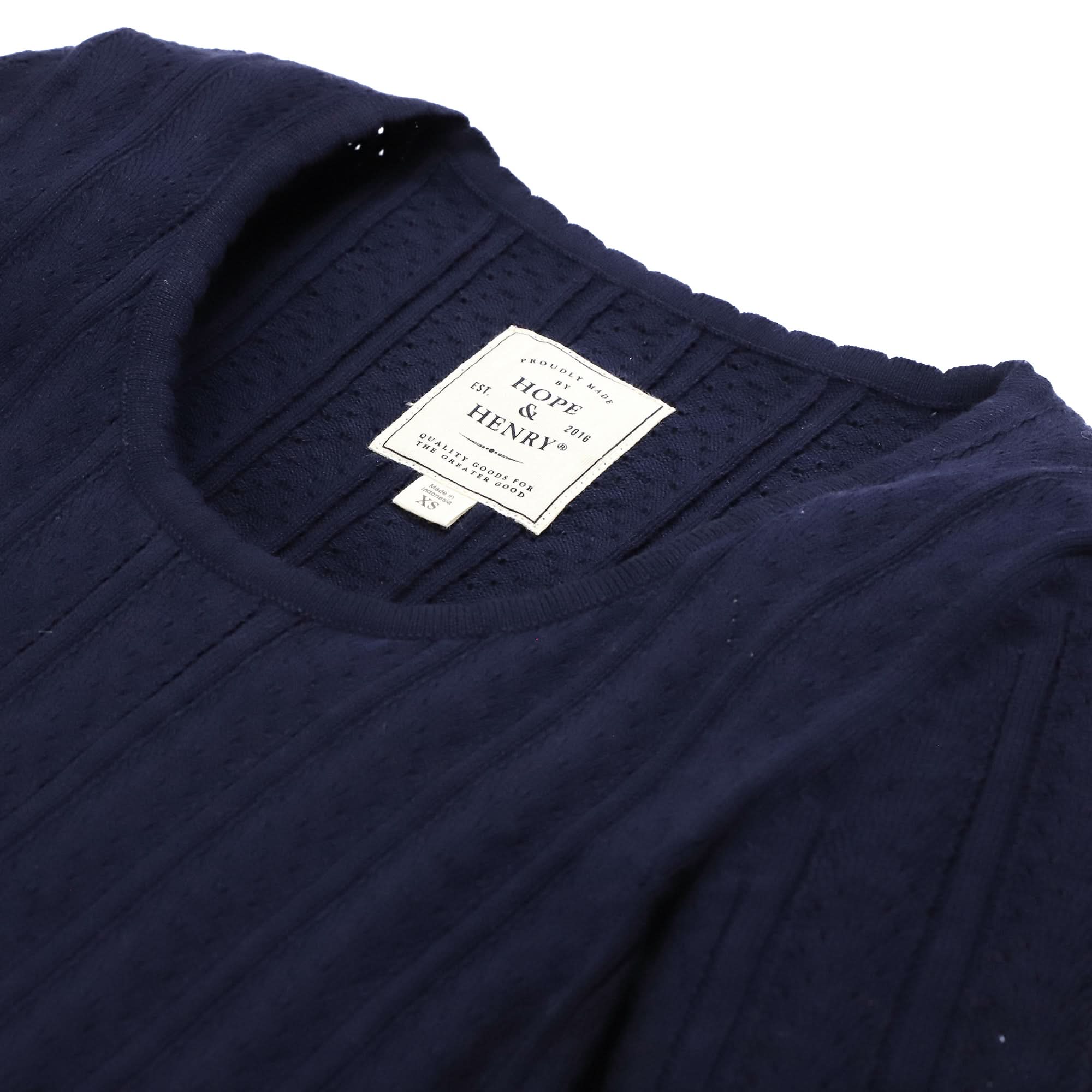 Scoop Neck Sweater Top | Navy