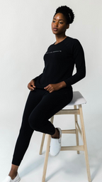 Women's 'I Don't Do Mondays' Bamboo Pullover | Black