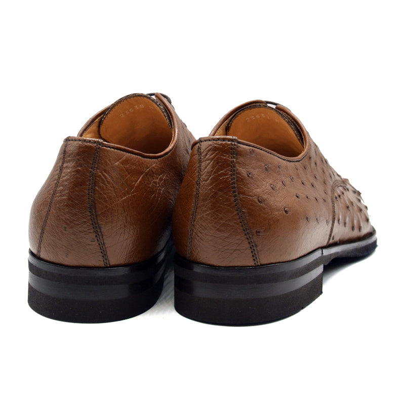 ANDREA Ostrich Quill Lace-Up | Brandy