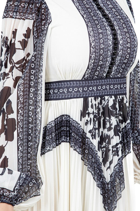 Halter Neck Long Sleeve Maxi Dress