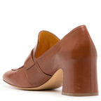 Madison Maison Tan Leather Lock Heel Loafer