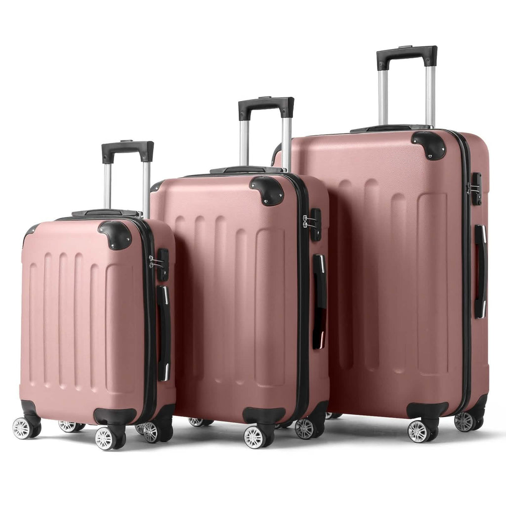 3-Piece Hard Shell Luggage Set with TSA Lock