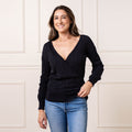 Reversible Wrap Sweater | Black
