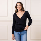 Reversible Wrap Sweater | Black