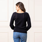 Reversible Wrap Sweater | Black