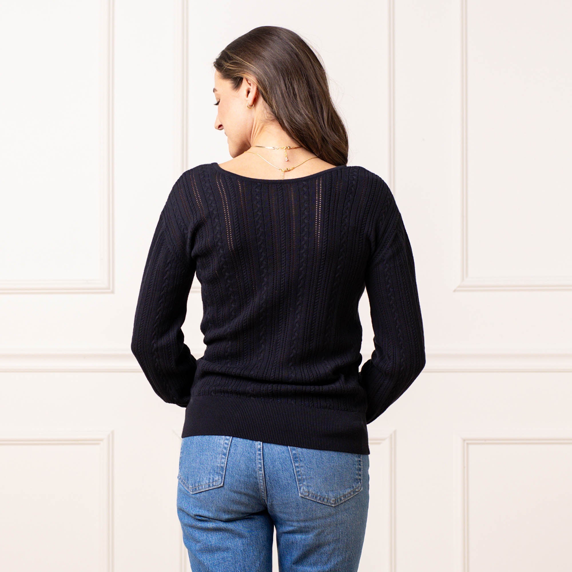 Reversible Wrap Sweater | Black