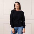 Reversible Wrap Sweater | Black