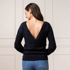 Reversible Wrap Sweater | Black