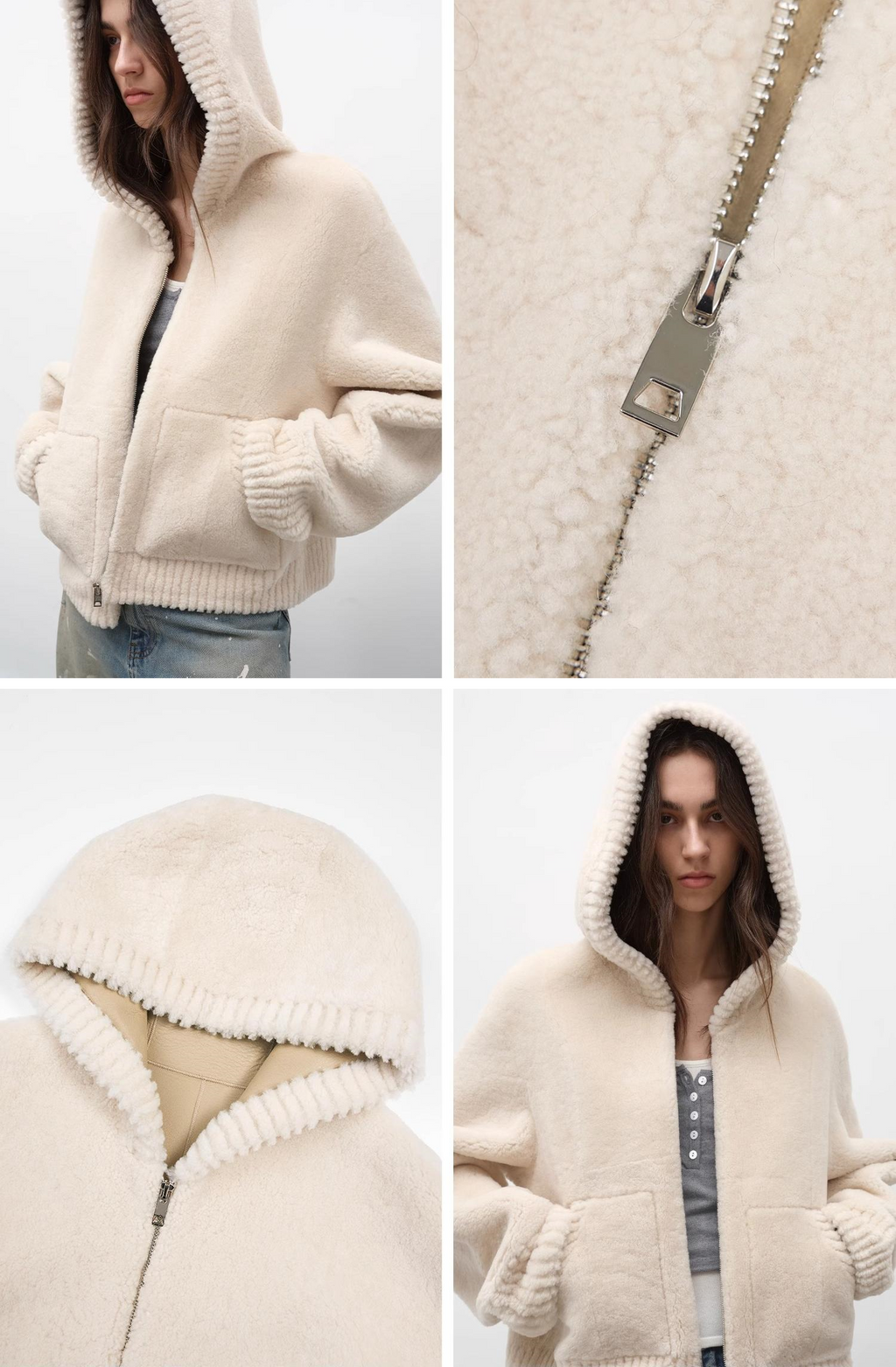 Fireladyfur Women's Hooded Merino Sheepskin Jacket ‘Bad Boy’