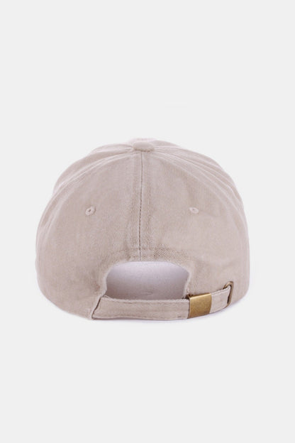 City Embroidered Washed Baseball Cap